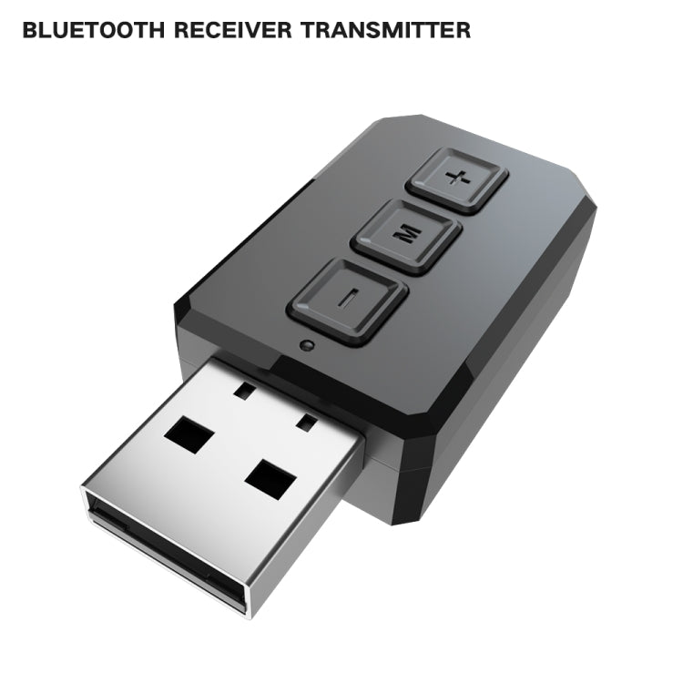 RT02 USB 블루투스 오디오 어댑터 수신 및 송신 2-in-1 블루투스 5.0 핸즈프리 통화 자동차 블루투스 리시버