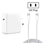 PD-96W 96W PD USB-C / 타입-C 노트북 어댑터 + 2m 5A USB-C / 타입-C to USB-C / 타입-C 고속 충전 케이블, MacBook Pro용, EU 플러그, 미국 플러그, 영국 플러그