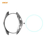 삼성 갤럭시 워치 3 45mm용 2-in-1 ENKAY 햇-프린스 전기 도금 소프트 TPU 케이스 + 0.2mm 9H 2.15D 곡면 엣지 강화유리 필름