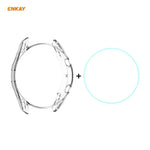 2-in-1 ENKAY 햇-프린스 투명 소프트 TPU 케이스 + 0.2mm 9H 2.15D 곡면 엣지 강화유리 필름, 삼성 갤럭시 워치 3 45mm용