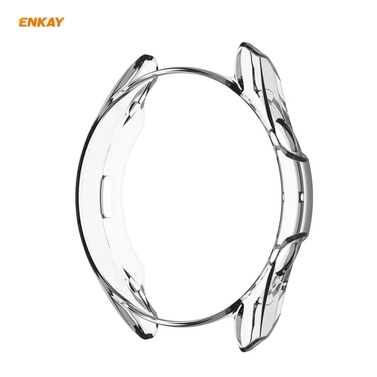 2-in-1 ENKAY 햇-프린스 투명 소프트 TPU 케이스 + 0.2mm 9H 2.15D 곡면 엣지 강화유리 필름, 삼성 갤럭시 워치 3 45mm용
