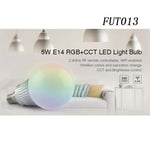 FUT013 5W E14 RGB + CCT LED 전구 AC100~240V 2.4G WiFi 리모컨 조광 가능 LED 조명