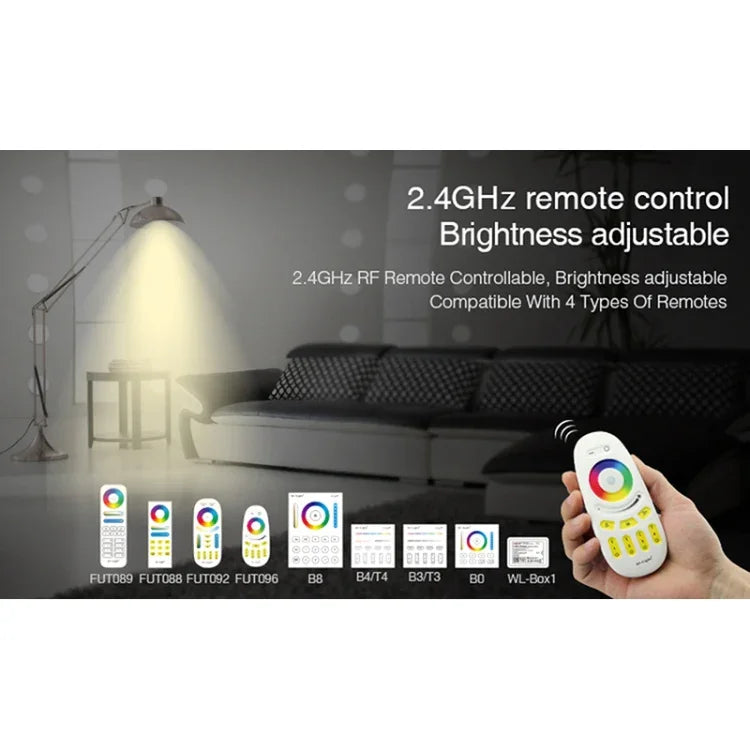 FUT013 5W E14 RGB + CCT LED 전구 AC100~240V 2.4G WiFi 리모컨 조광 가능 LED 조명