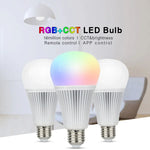 FUT012 E27 9W RGB + CCT LED 전구 조명 100V-240V 풀 컬러 리모컨 스마트 전구 WiFi 2.4G 무선