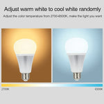 FUT012 E27 9W RGB + CCT LED 전구 조명 100V-240V 풀 컬러 리모컨 스마트 전구 WiFi 2.4G 무선