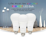 FUT105 12W RGB + CCT LED 전구 조명 E27 실내 조명 2.4G 리모컨 스마트폰 앱 제어 침실 거실 AC100~240V