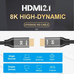 HDMI2.1 8K 120Hz 고화질 HD 케이블, 케이블 길이: 1m, 120Hz 1m