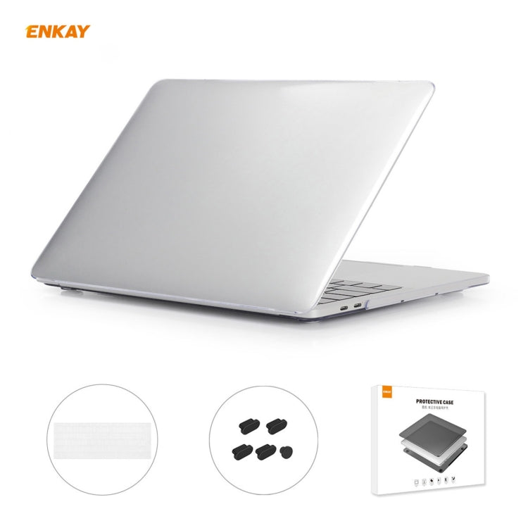 ENKAY 3-in-1 크리스탈 노트북 보호 케이스 + EU 버전 TPU 키보드 필름 + 방진 플러그 세트, MacBook Pro 13.3인치 A1708 (터치 바 없음)용