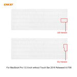 ENKAY 3-in-1 크리스탈 노트북 보호 케이스 + EU 버전 TPU 키보드 필름 + 방진 플러그 세트, MacBook Pro 13.3인치 A1708 (터치 바 없음)용