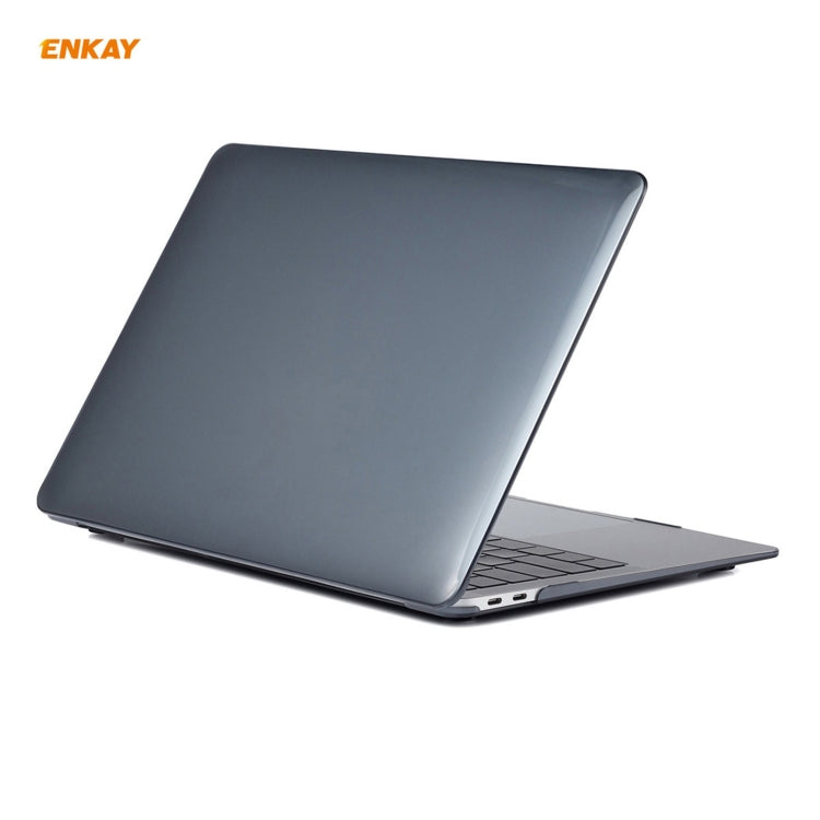 ENKAY 3-in-1 크리스탈 노트북 보호 케이스 + EU 버전 TPU 키보드 필름 + 먼지 방지 플러그 세트, MacBook Air 13.3인치 A1932 (2018)용, MacBook Air 13.3인치 A1932 (2018)용