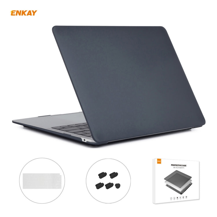 ENKAY 3-in-1 매트 노트북 보호 케이스 + EU 버전 TPU 키보드 필름 + 방진 플러그 세트, MacBook Air 13.3인치 A2179 & A2337 (2020)용