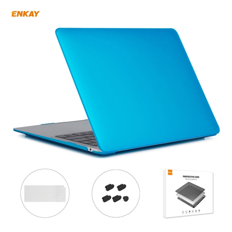 ENKAY 3-in-1 매트 노트북 보호 케이스 + EU 버전 TPU 키보드 필름 + 방진 플러그 세트, MacBook Air 13.3인치 A2179 & A2337 (2020)용