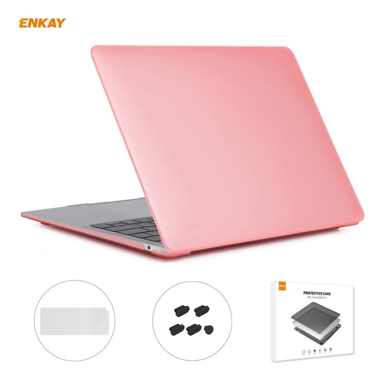 ENKAY 3-in-1 매트 노트북 보호 케이스 + EU 버전 TPU 키보드 필름 + 방진 플러그 세트, MacBook Air 13.3인치 A2179 & A2337 (2020)용