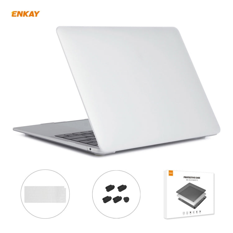 ENKAY 3-in-1 매트 노트북 보호 케이스 + EU 버전 TPU 키보드 필름 + 방진 플러그 세트, MacBook Air 13.3인치 A2179 & A2337 (2020)용