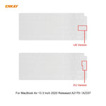 ENKAY 3-in-1 매트 노트북 보호 케이스 + EU 버전 TPU 키보드 필름 + 방진 플러그 세트, MacBook Air 13.3인치 A2179 & A2337 (2020)용