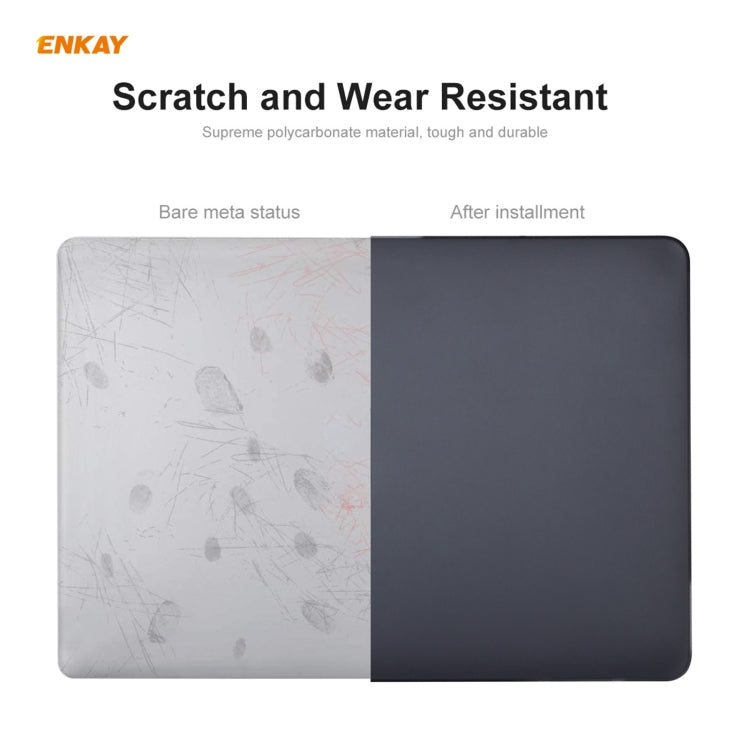 ENKAY 3-in-1 매트 노트북 보호 케이스 + EU 버전 TPU 키보드 필름 + 방진 플러그 세트, MacBook Air 13.3인치 A2179 & A2337 (2020)용