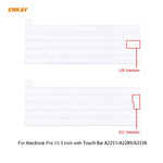 ENKAY 3-in-1 크리스탈 노트북 보호 케이스 + EU 버전 TPU 키보드 필름 + 방진 플러그 세트, MacBook Pro 13.3인치 A2251 & A2289 & A2338 (터치 바 있음)용