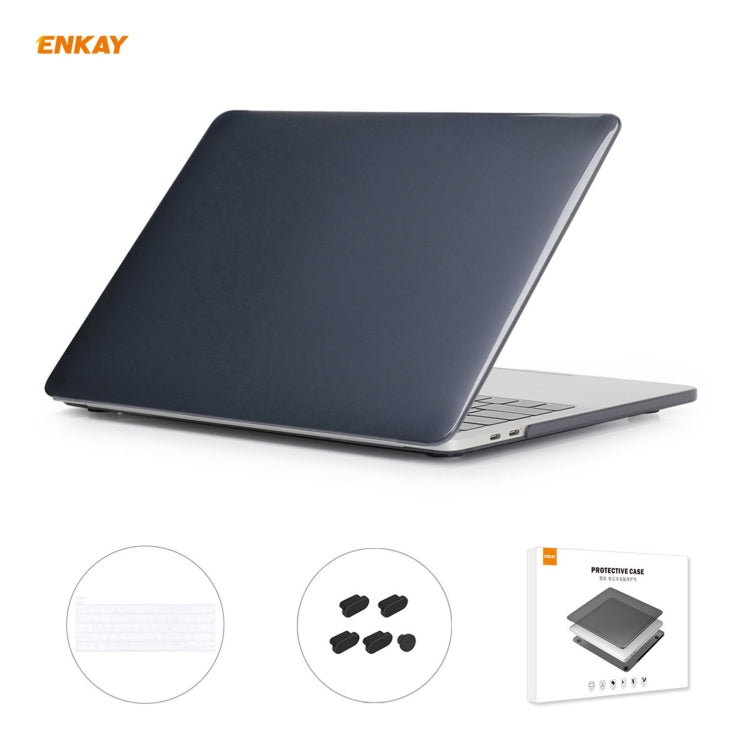 ENKAY 3-in-1 크리스탈 노트북 보호 케이스 + EU 버전 TPU 키보드 필름 + 방진 플러그 세트, MacBook Pro 16인치 A2141 (터치 바 있음)용