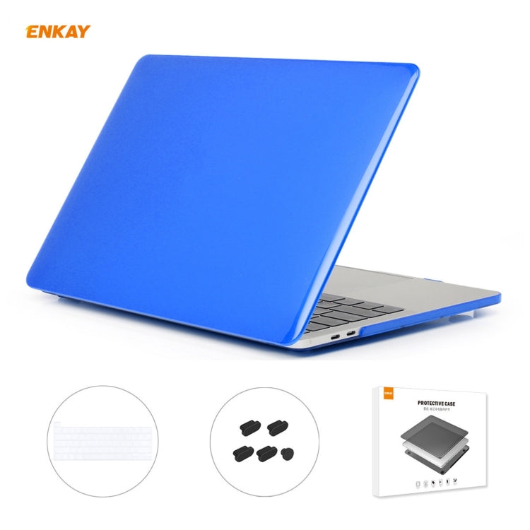 ENKAY 3-in-1 크리스탈 노트북 보호 케이스 + EU 버전 TPU 키보드 필름 + 방진 플러그 세트, MacBook Pro 16인치 A2141 (터치 바 있음)용