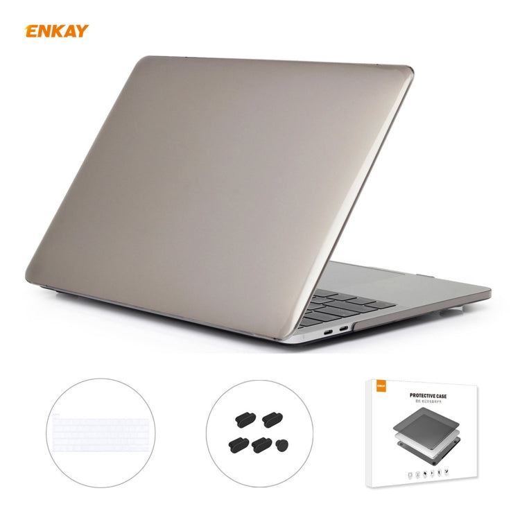 ENKAY 3-in-1 크리스탈 노트북 보호 케이스 + EU 버전 TPU 키보드 필름 + 방진 플러그 세트, MacBook Pro 16인치 A2141 (터치 바 있음)용