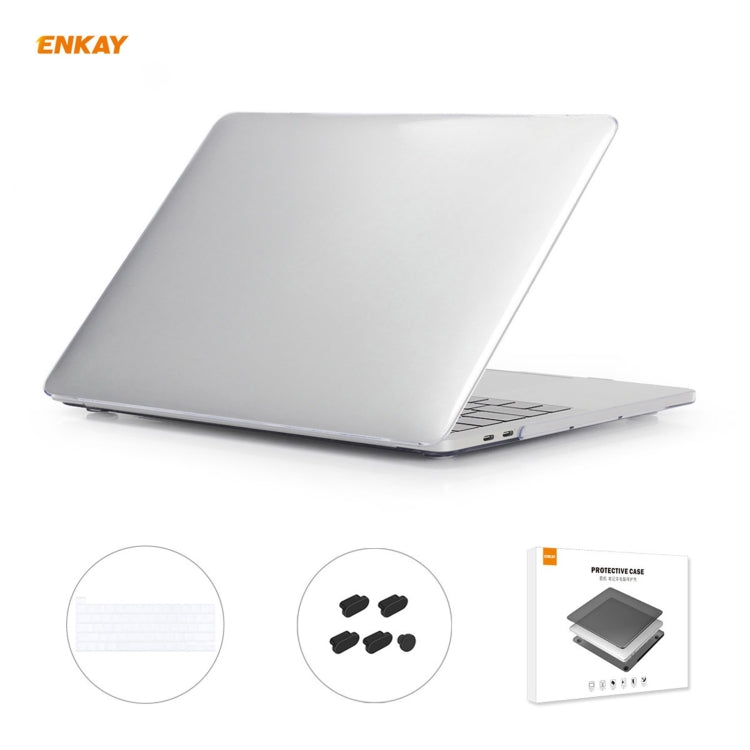 ENKAY 3-in-1 크리스탈 노트북 보호 케이스 + EU 버전 TPU 키보드 필름 + 방진 플러그 세트, MacBook Pro 16인치 A2141 (터치 바 있음)용