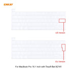 ENKAY 3-in-1 크리스탈 노트북 보호 케이스 + EU 버전 TPU 키보드 필름 + 방진 플러그 세트, MacBook Pro 16인치 A2141 (터치 바 있음)용