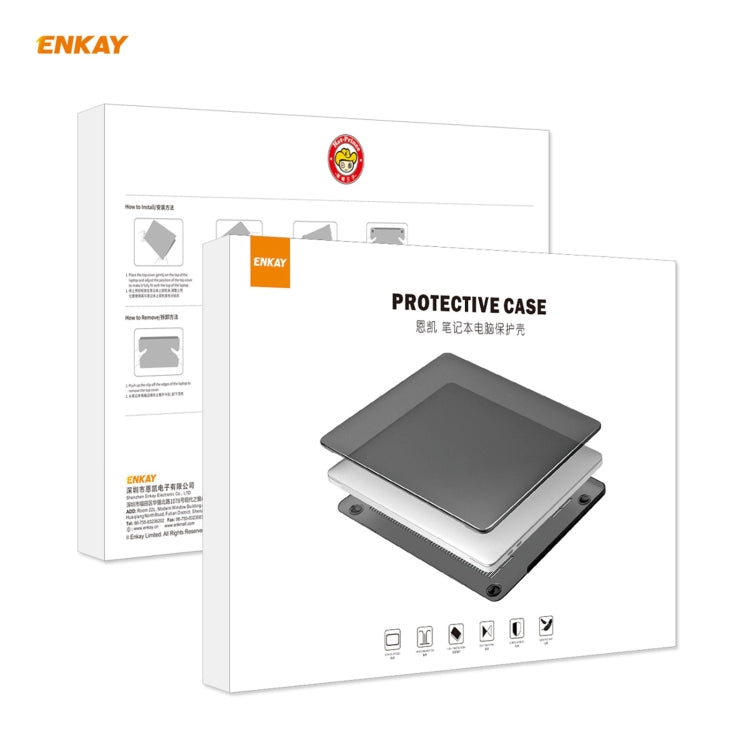 ENKAY 3-in-1 크리스탈 노트북 보호 케이스 + EU 버전 TPU 키보드 필름 + 방진 플러그 세트, MacBook Pro 16인치 A2141 (터치 바 있음)용