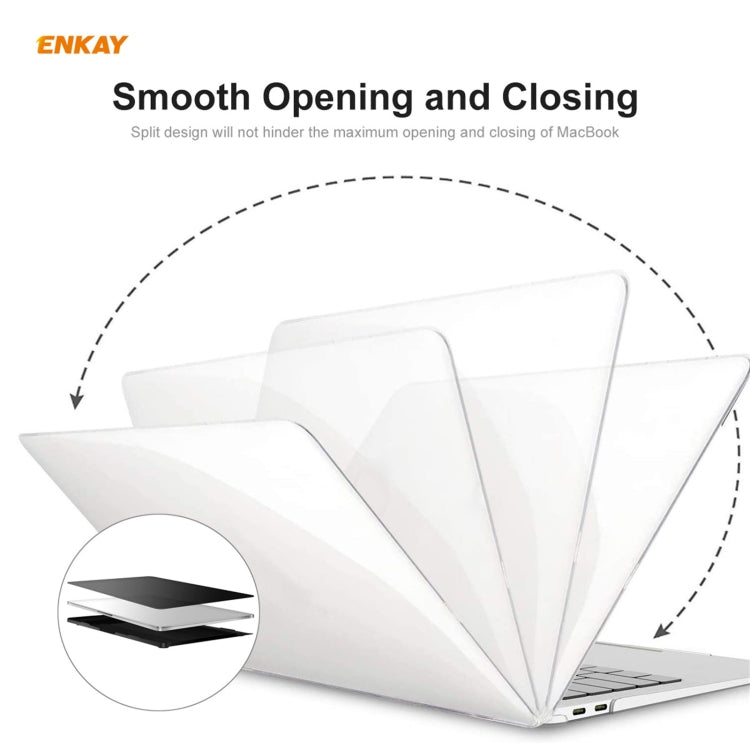 ENKAY 3-in-1 크리스탈 노트북 보호 케이스 + EU 버전 TPU 키보드 필름 + 방진 플러그 세트, MacBook Pro 16인치 A2141 (터치 바 있음)용
