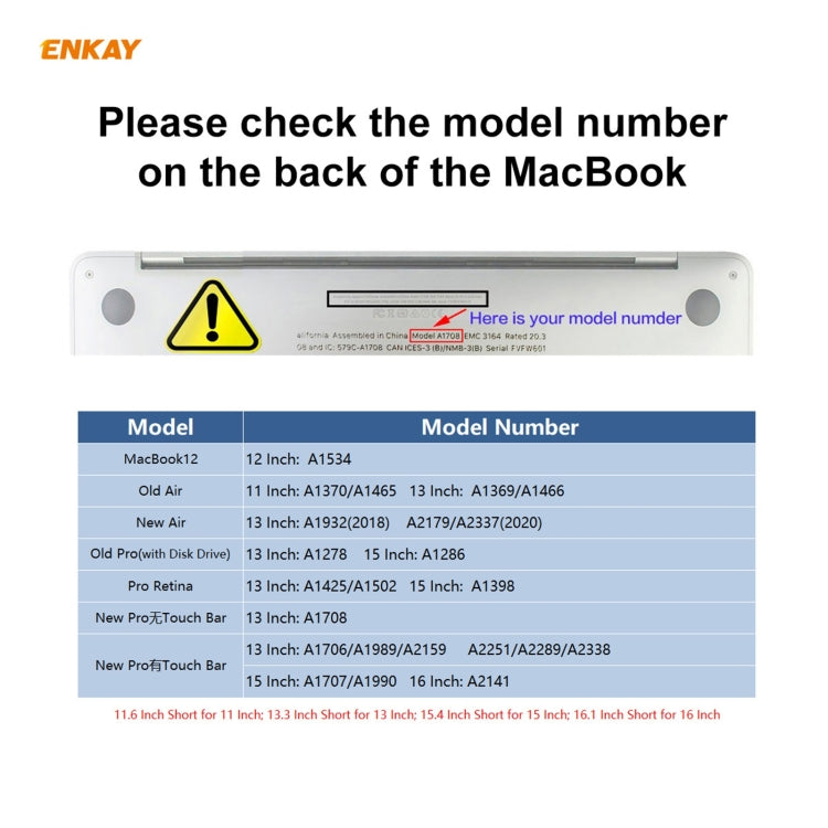 ENKAY 3-in-1 크리스탈 노트북 보호 케이스 + EU 버전 TPU 키보드 필름 + 방진 플러그 세트, MacBook Pro 16인치 A2141 (터치 바 있음)용