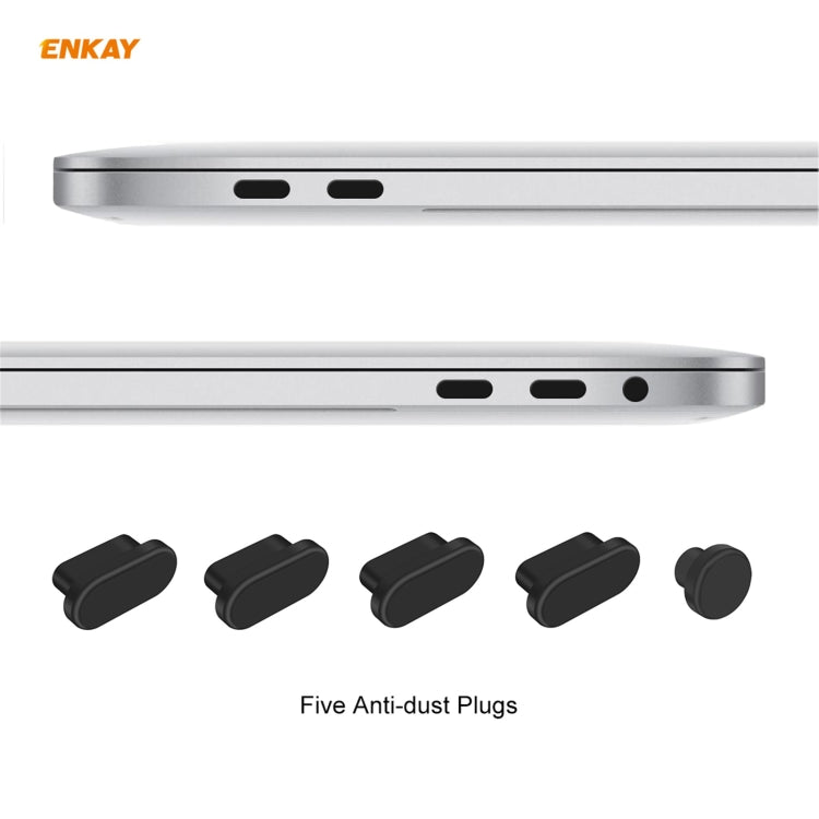 ENKAY 3-in-1 크리스탈 노트북 보호 케이스 + EU 버전 TPU 키보드 필름 + 방진 플러그 세트, MacBook Pro 16인치 A2141 (터치 바 있음)용