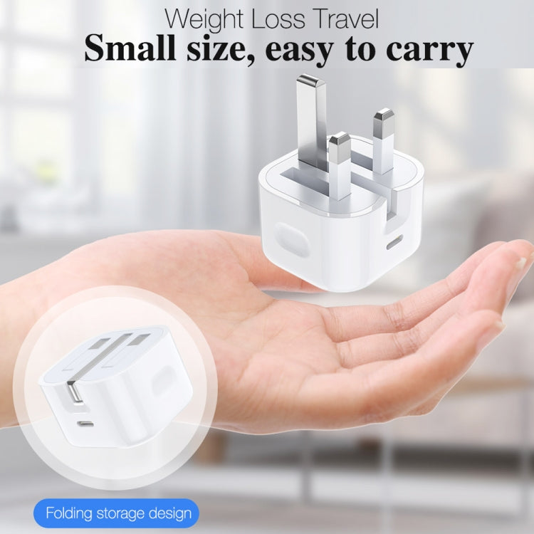 A234 20W PD 3.0 타입-C / USB-C 인터페이스 접이식 여행용 충전기, 영국 플러그, 20W