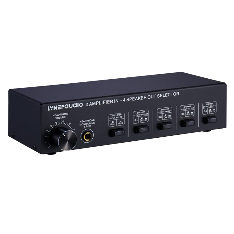 B032 2입 4출 파워 앰프 사운드 스위처 스피커 무손실 음질 채널당 300W 스위치 분배기 비교기 헤드셋 모니터링 기능 / 오디오 입력, B032