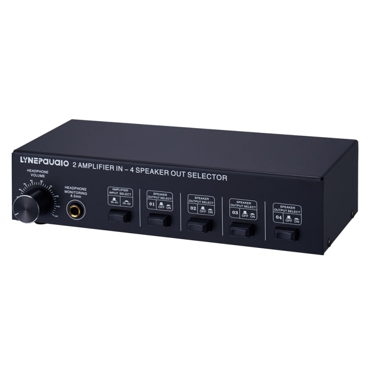B032 2입 4출 파워 앰프 사운드 스위처 스피커 무손실 음질 채널당 300W 스위치 분배기 비교기 헤드셋 모니터링 기능 / 오디오 입력, B032