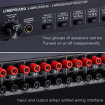 B032 2입 4출 파워 앰프 사운드 스위처 스피커 무손실 음질 채널당 300W 스위치 분배기 비교기 헤드셋 모니터링 기능 / 오디오 입력, B032