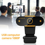312 1080P HD USB 2.0 PC 데스크탑 카메라 웹캠 마이크 포함, 케이블 길이: 약 1.3m, 일반형, 삼각대 포함, 도청 방지