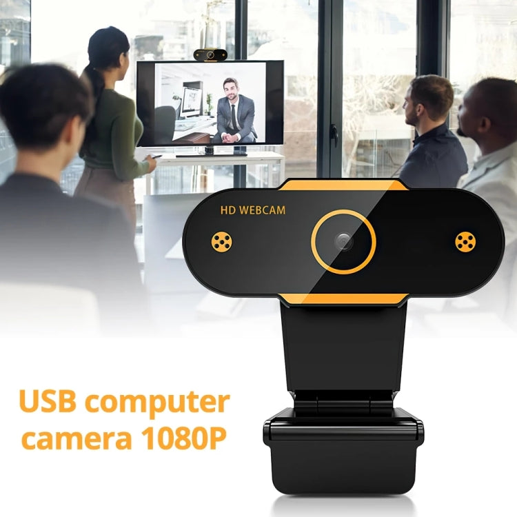312 1080P HD USB 2.0 PC 데스크탑 카메라 웹캠 마이크 포함, 케이블 길이: 약 1.3m, 일반형, 삼각대 포함, 도청 방지