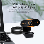 312 1080P HD USB 2.0 PC 데스크탑 카메라 웹캠 마이크 포함, 케이블 길이: 약 1.3m, 일반형, 삼각대 포함, 도청 방지