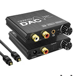 디지털-아날로그 오디오 컨버터 스테레오 추출기 DAC 앰프 광학 SPDIF 192Khz 24비트