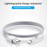 XJ-51 iPhone 12 시리즈용 3A USB-8핀 고속 충전 케이블, 길이: 2m, 2m
