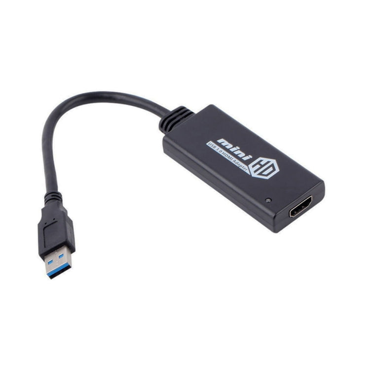 USB 3.0 to HDMI HD 변환 케이블 어댑터 오디오 포함, 케이블 길이: 20cm