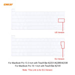 ENKAY MacBook Pro 16인치 A2141 / Pro 13.3인치 A2289 & A2251 & A2338 (2020)용 소프트 TPU 키보드 보호 필름, EU 버전