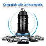 YSY-349 QC3.0 Dual USB Port Car Charger + 1m 3A USB to Micro USB Data Cable, with Micro USB Cable