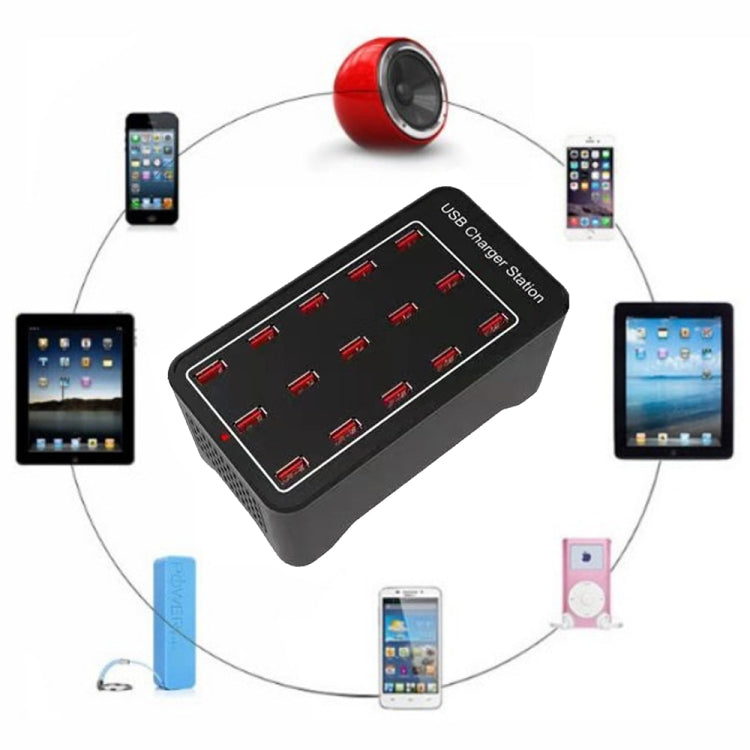 XLD-A7 100W 15 USB 포트 고속 충전 스테이션 스마트 충전기, AC 100-240V, 100W 15 USB 포트 EU 플러그, 100W 15 USB 포트 미국 플러그, 100W 15 USB 포트 호주 플러그, 100W 15 USB 포트 영국 플러그
