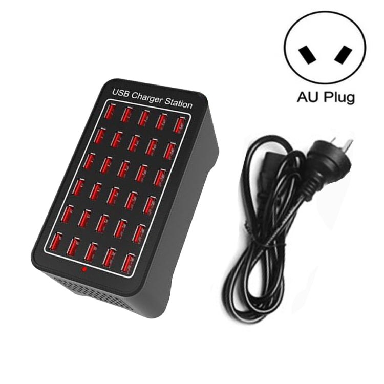 XLD-A7 150W 30 USB 포트 고속 충전 스테이션 스마트 충전기, AC 110-240V, 150W 30 USB 포트 EU 플러그, 150W 30 USB 포트 미국 플러그, 150W 30 USB 포트 호주 플러그, 150W 30 USB 포트 영국 플러그