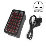 XLD-A7 150W 30 USB 포트 고속 충전 스테이션 스마트 충전기, AC 110-240V, 150W 30 USB 포트 EU 플러그, 150W 30 USB 포트 미국 플러그, 150W 30 USB 포트 호주 플러그, 150W 30 USB 포트 영국 플러그