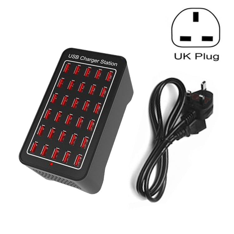 XLD-A7 150W 30 USB 포트 고속 충전 스테이션 스마트 충전기, AC 110-240V, 150W 30 USB 포트 EU 플러그, 150W 30 USB 포트 미국 플러그, 150W 30 USB 포트 호주 플러그, 150W 30 USB 포트 영국 플러그