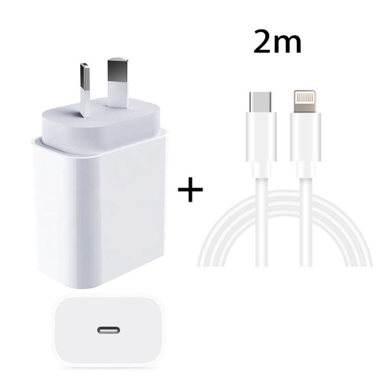 PD 20W PD 3.0 여행용 고속 충전기 전원 어댑터 USB-C / Type-C to 8핀 고속 충전 데이터 케이블, AU 플러그