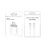 20W PD 3.0 여행용 고속 충전기 전원 어댑터 USB-C / Type-C to Type-C 고속 충전 데이터 케이블, AU 플러그, 1m, 2m