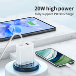 듀얼 고속 충전 20W PD3.0+QC 3.0 인터페이스 여행용 충전기 아이폰, 화웨이, 삼성, 샤오미용, EU 플러그, US 플러그, AU 플러그