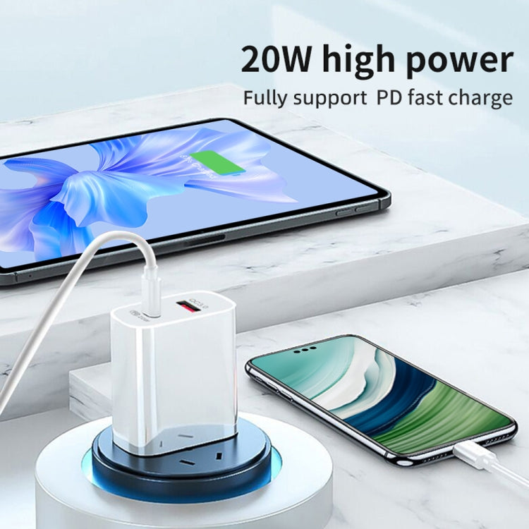 듀얼 고속 충전 20W PD3.0+QC 3.0 인터페이스 여행용 충전기 아이폰, 화웨이, 삼성, 샤오미용, EU 플러그, US 플러그, AU 플러그
